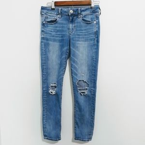 American Eagle Super Stretch Distress Skinny Jeans